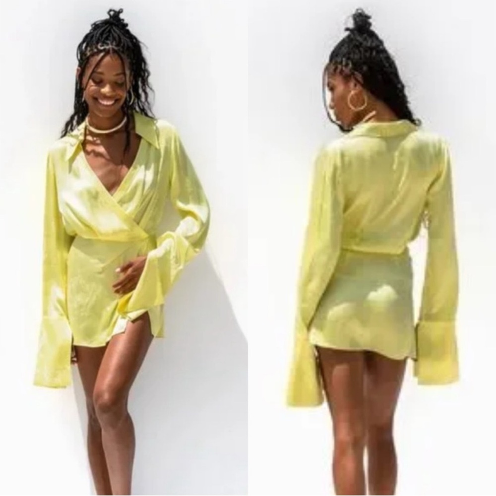 Rat & Boa Yellow Mini Dress